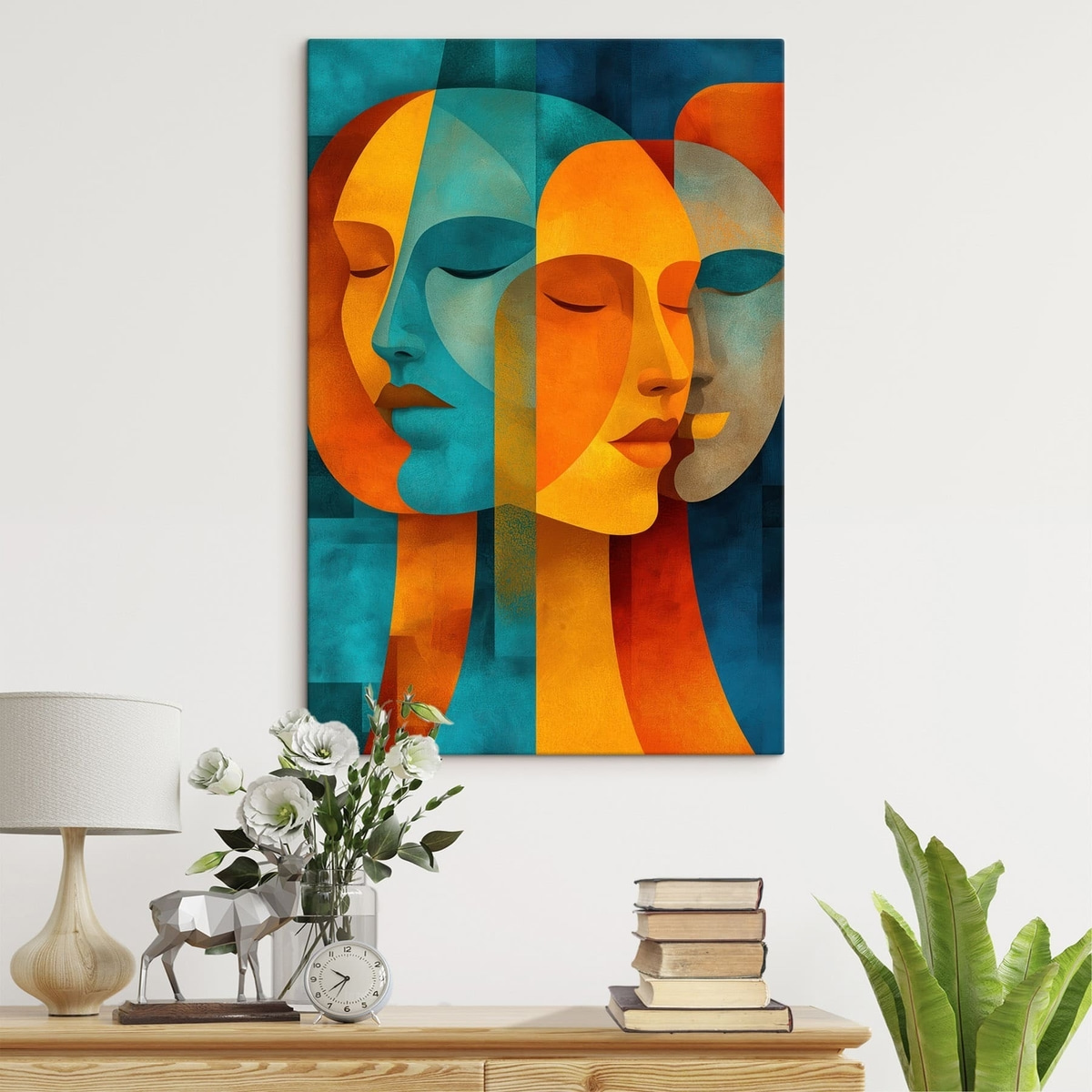 Geometrische vrouwelijke profielen — interieur 1