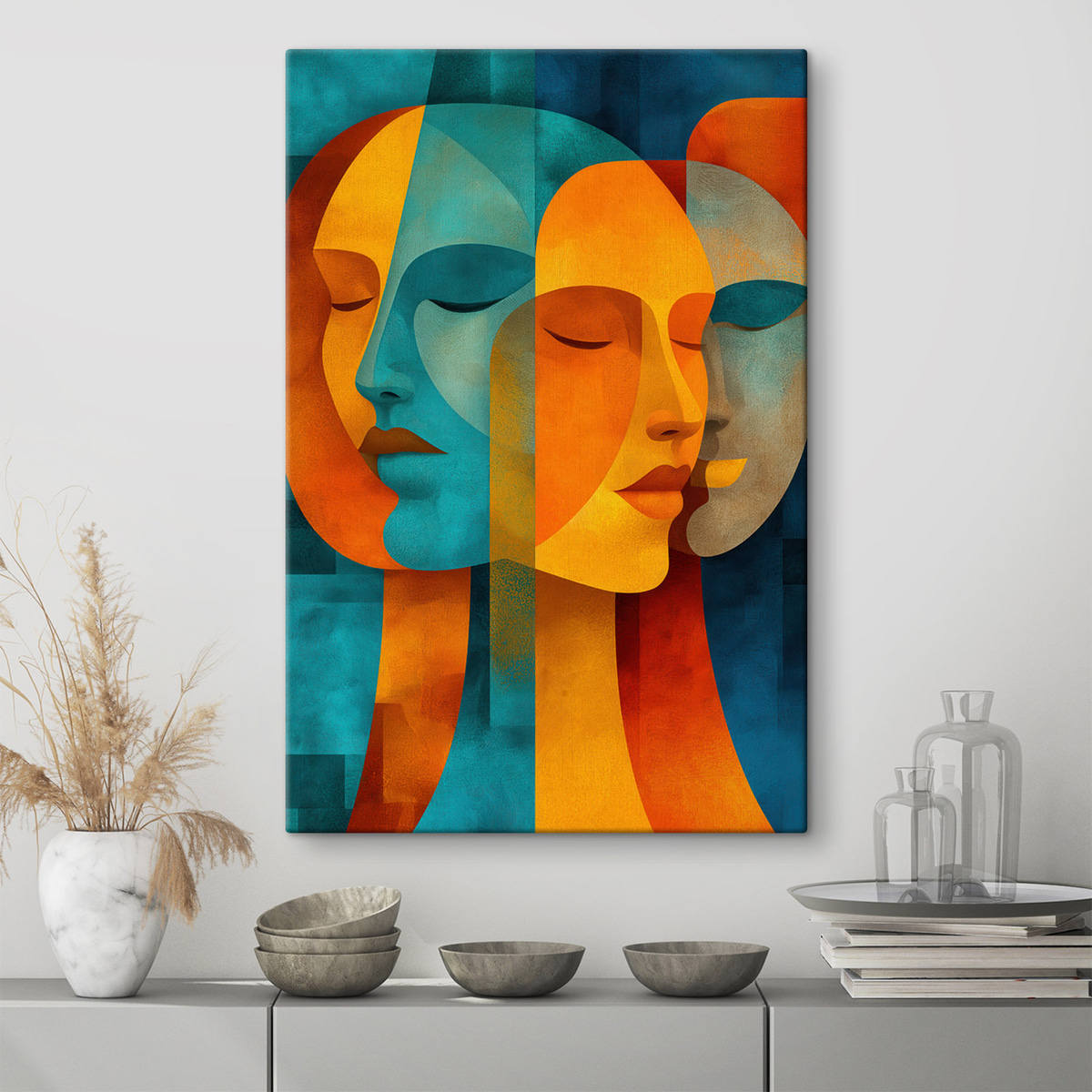 Geometrische vrouwelijke profielen — interieur 2