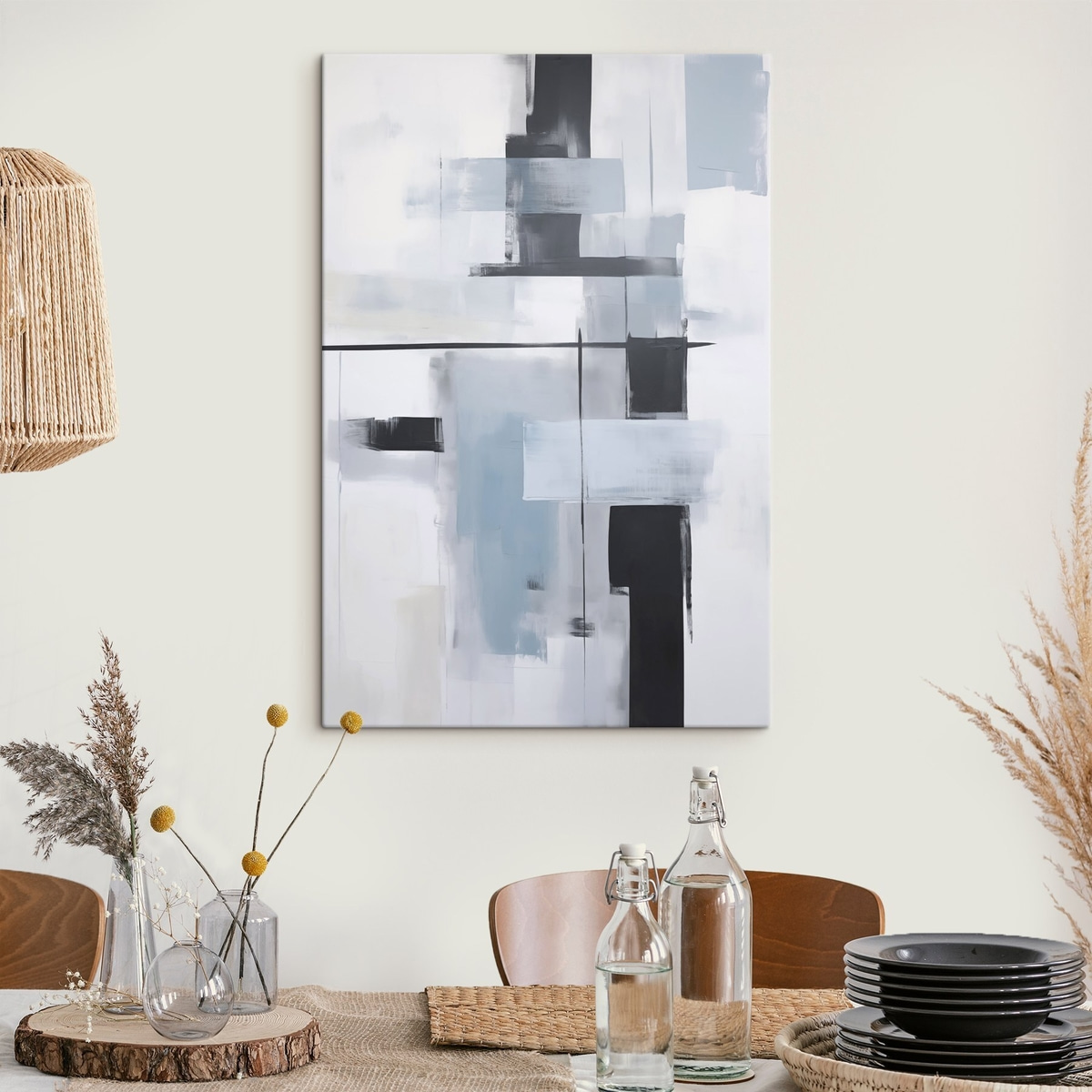 Moderne abstractie imitatie van schilderkunst — interieur 1