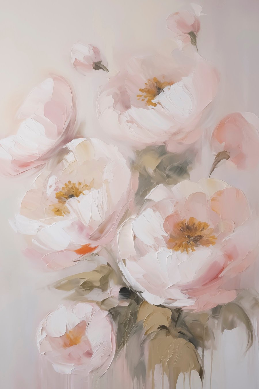 Abstracte bloemen imitatie van schilderkunst — volledig ontwerp