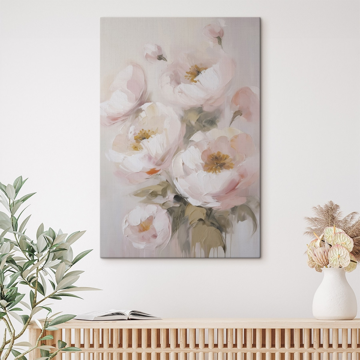 Abstracte bloemen imitatie van schilderkunst — interieur 1