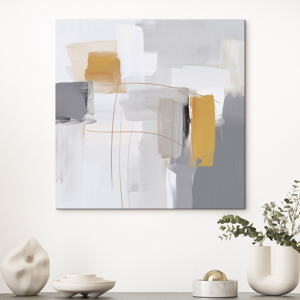 Abstractie imitatie van schilderkunst — interieur 1