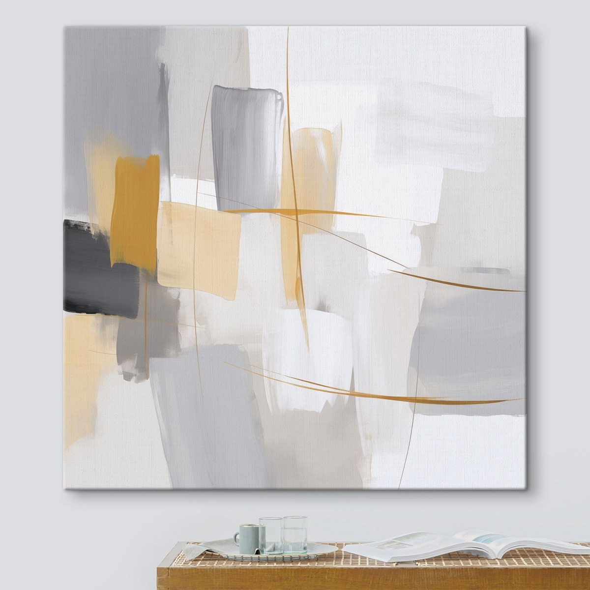 Abstractie imitatie van schilderkunst — interieur 1