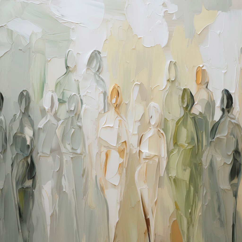 Abstracte silhouetten imitatie van schilderkunst — volledig ontwerp