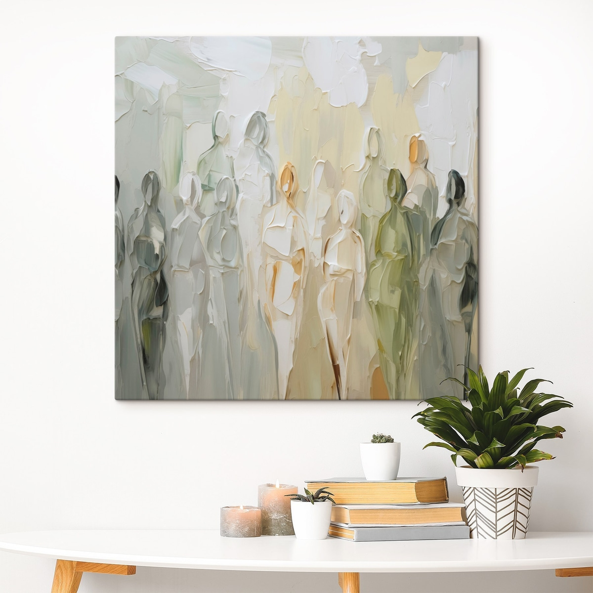 Abstracte silhouetten imitatie van schilderkunst — interieur 2