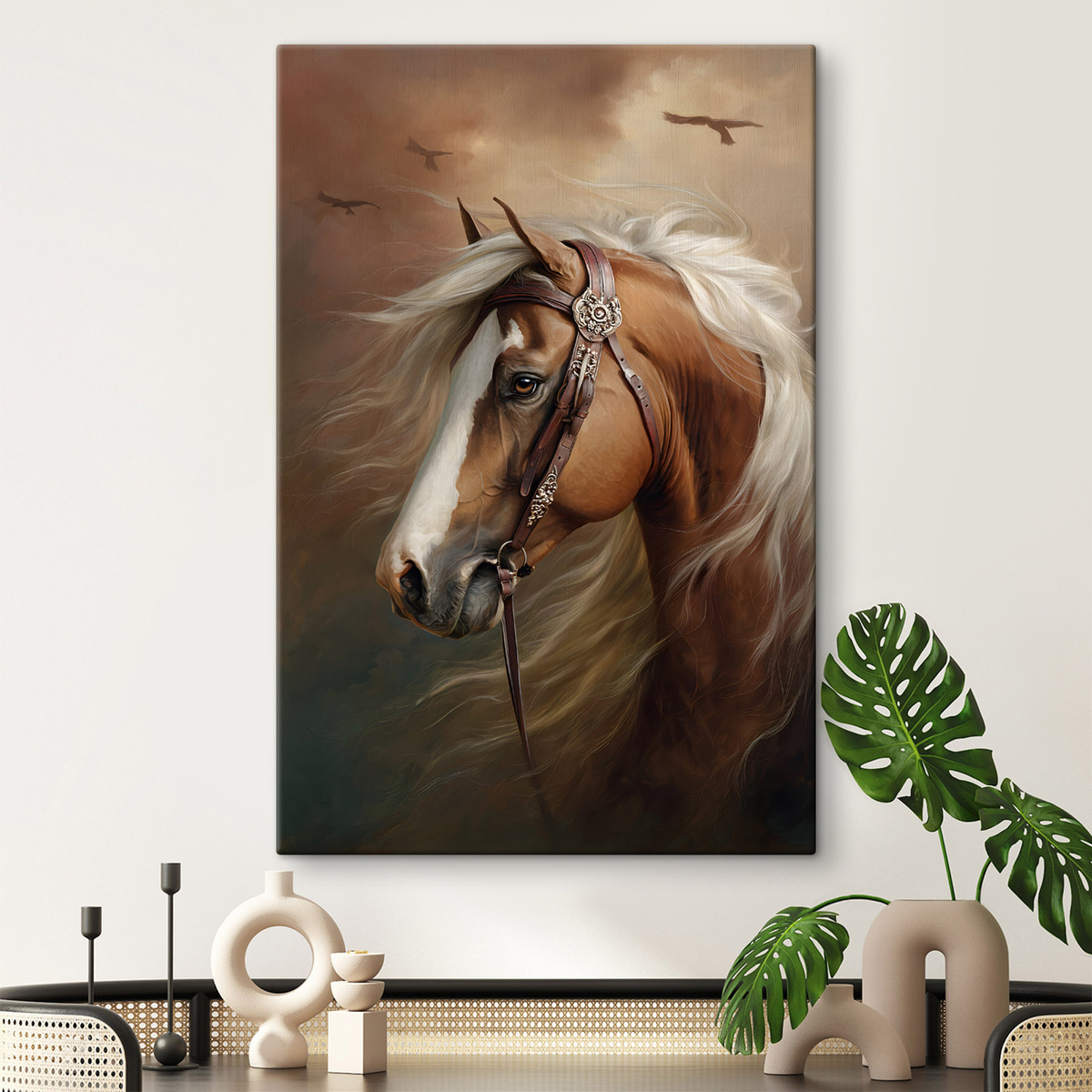 portret van een rood paard — interieur 1