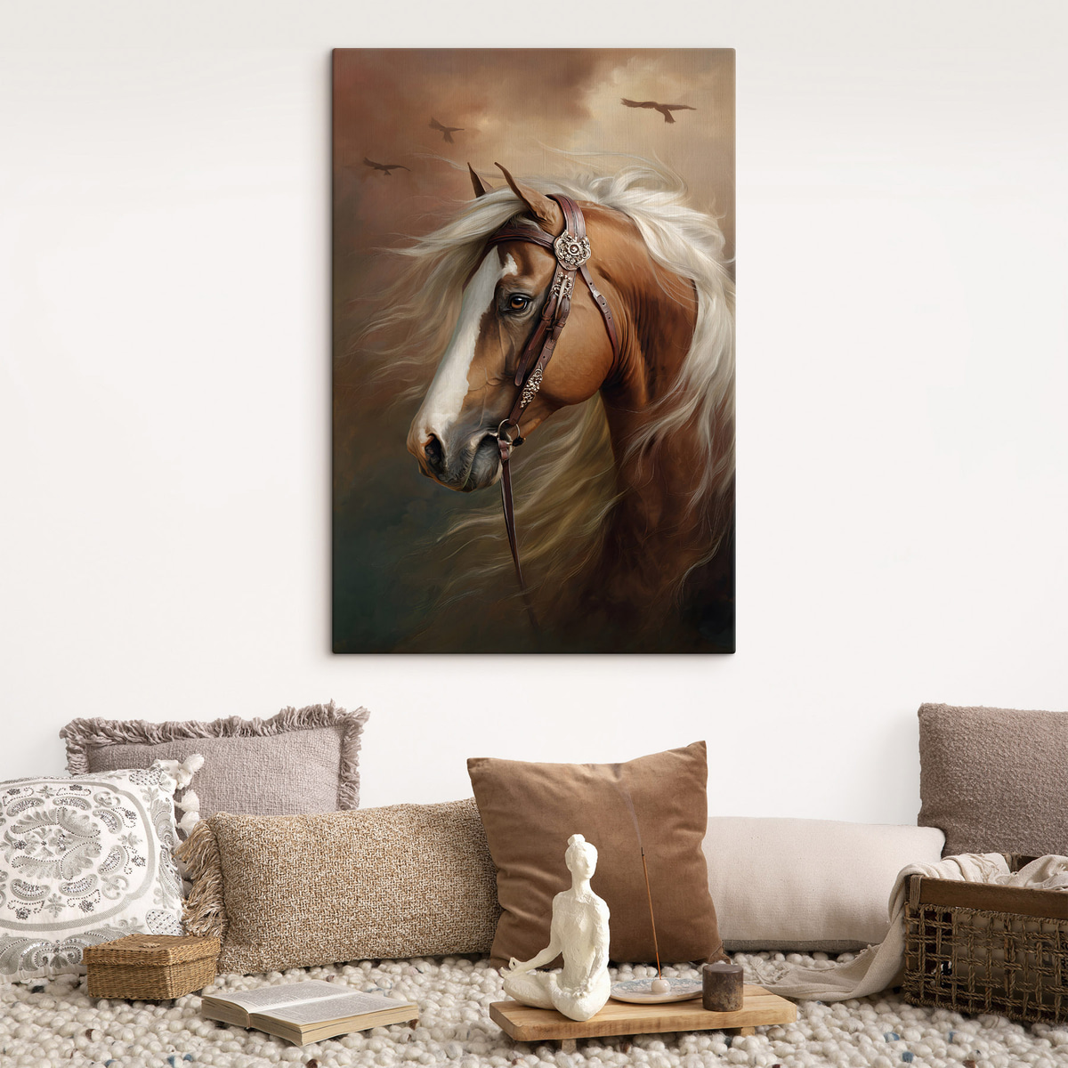 portret van een rood paard — interieur 2