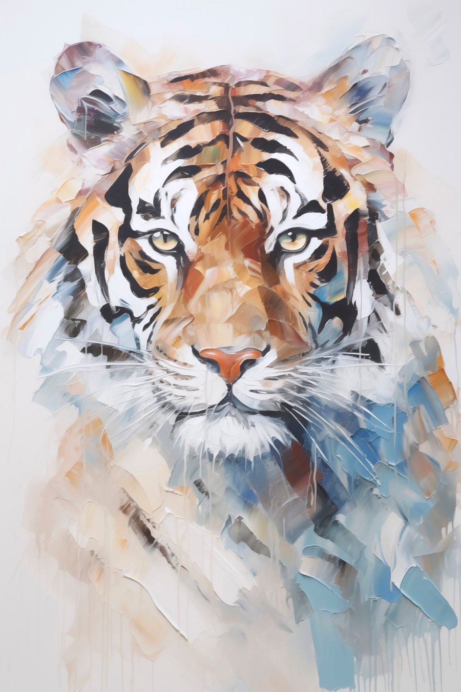Tijger imitatieschilderij — volledig ontwerp