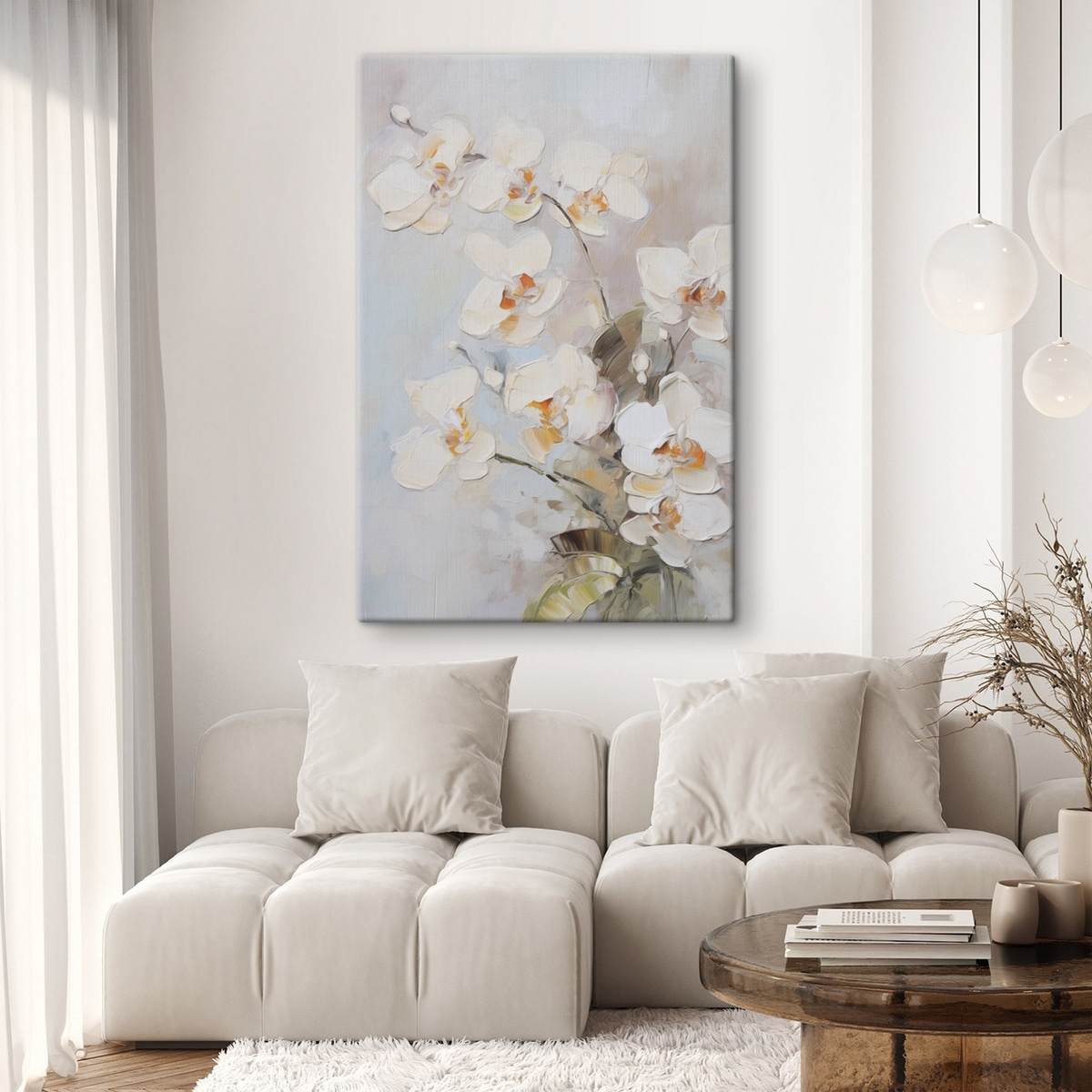 Orchideeën imitatie schilderij — interieur 2