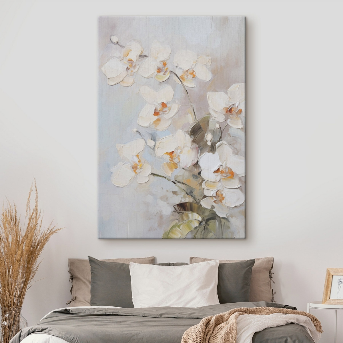 Orchideeën imitatie schilderij — interieur 1