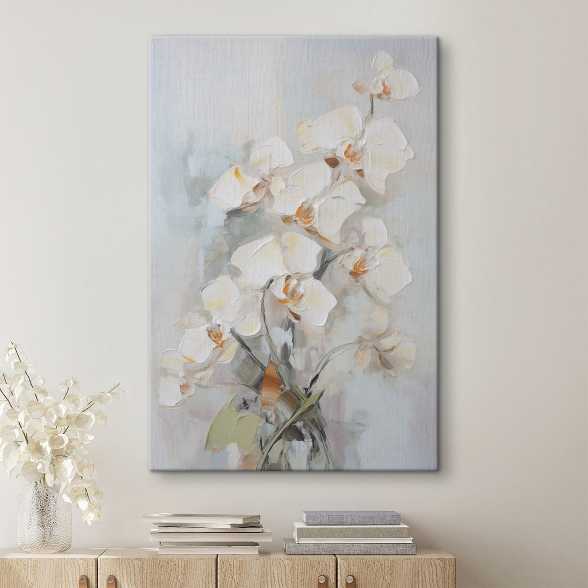 Orchideeëntak imitatieschilderij — interieur 2