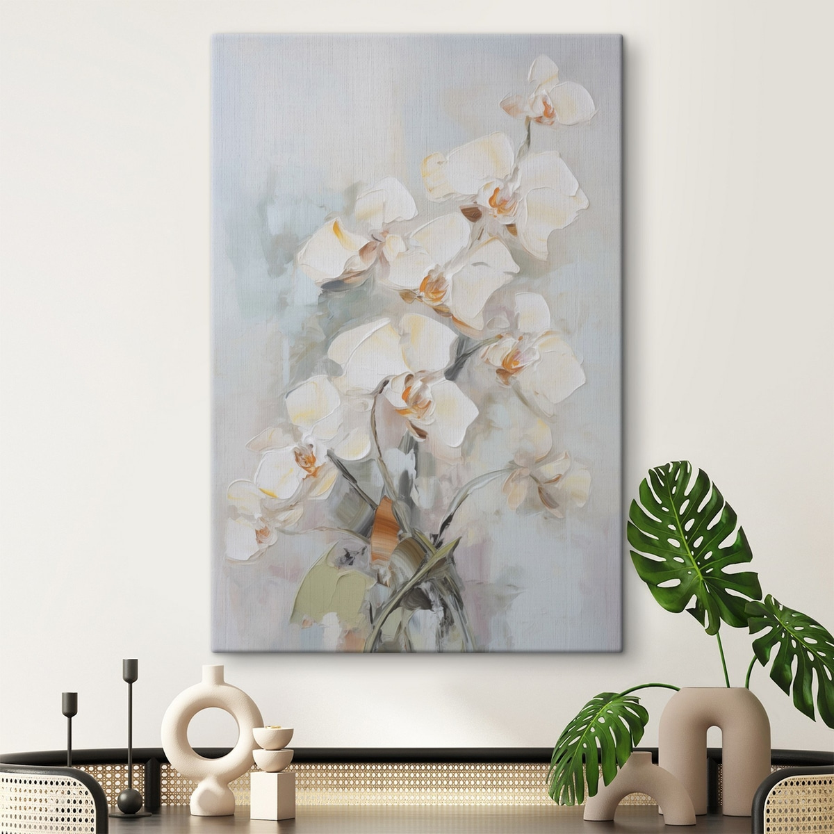 Orchideeëntak imitatieschilderij — interieur 1