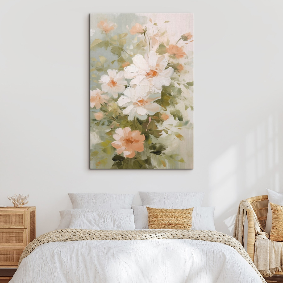 Delicate bloemen imitatie van schilderij — interieur 2