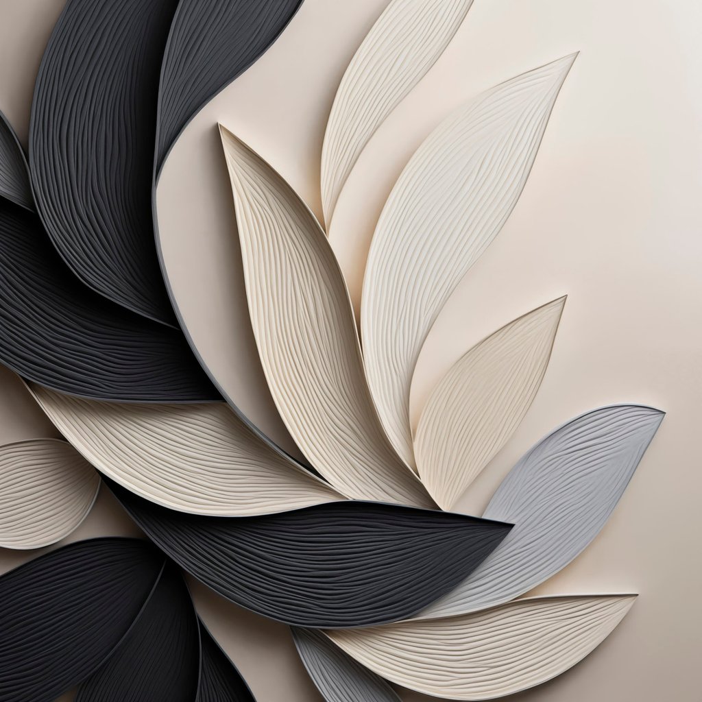Bladeren in contrast — volledig ontwerp
