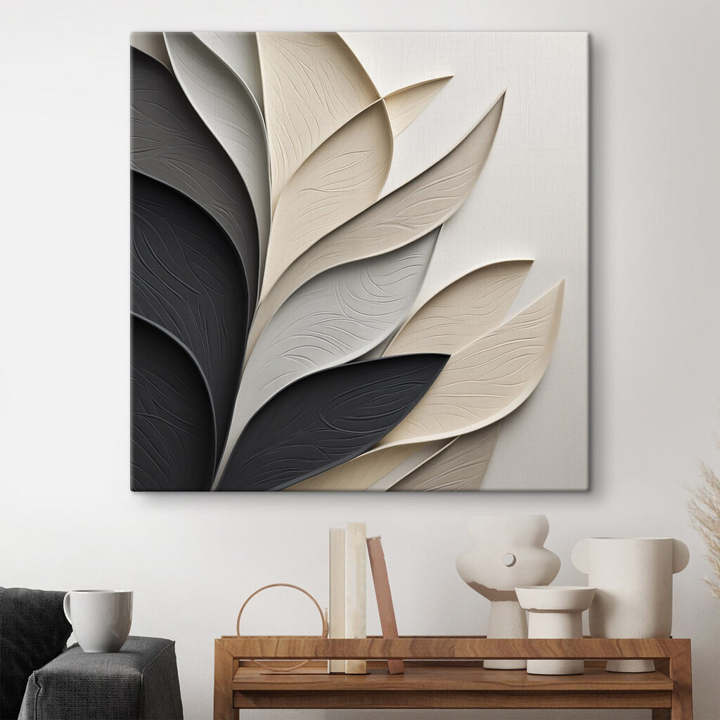 Natuurlijke patronen in zachte tinten in een interieur
