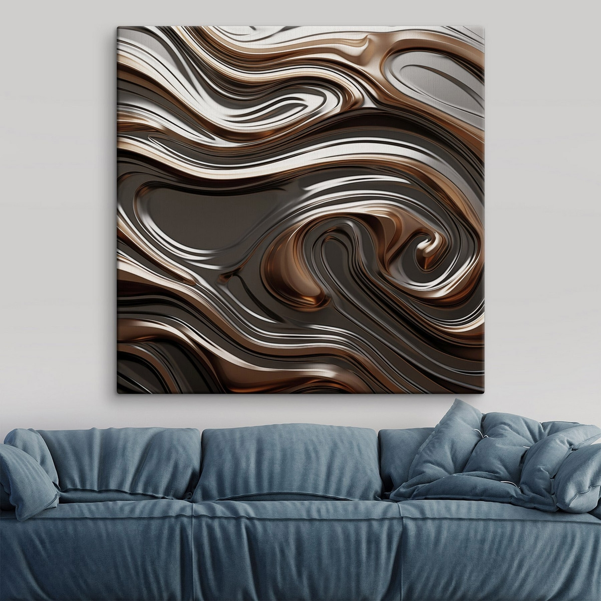 Abstracte kunst met wervelende patronen — interieur 1