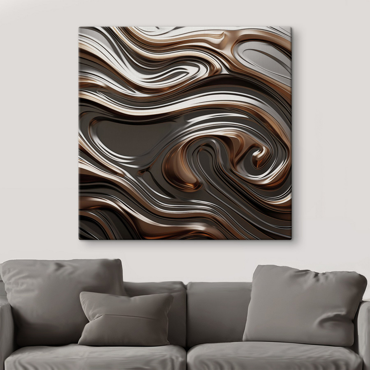 Abstracte kunst met wervelende patronen — interieur 2