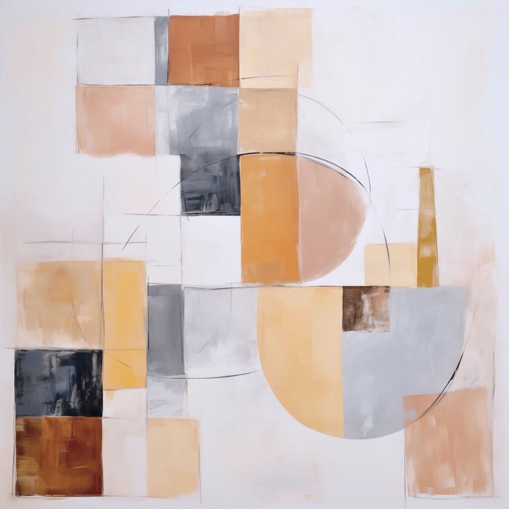Abstracte imitatie van een verweerd schilderij — volledig ontwerp