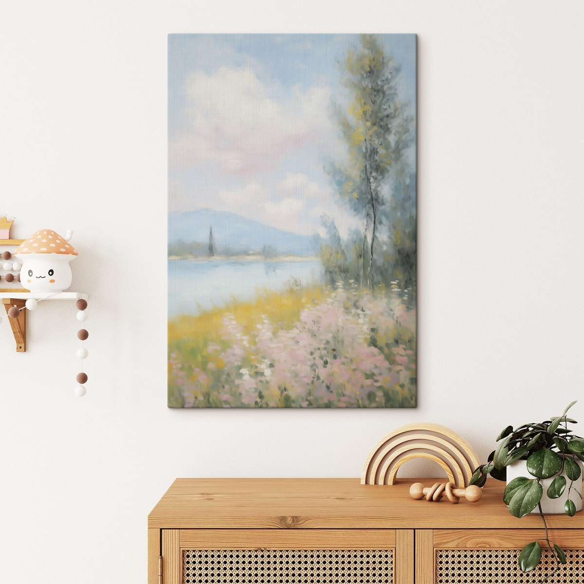 Landschapsimitaties in de stijl van vervaagde schilderijen — interieur 1