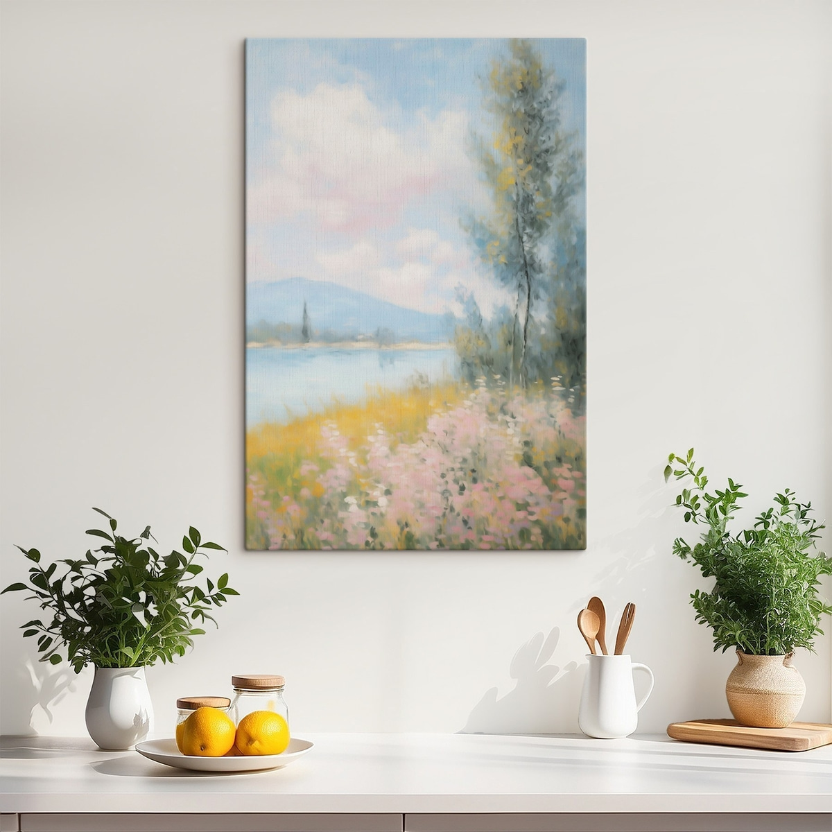 Landschapsimitaties in de stijl van vervaagde schilderijen — interieur 2