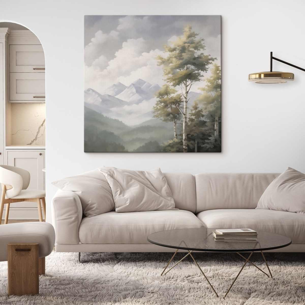 Berglandschap imitatie van schilderij — interieur 2