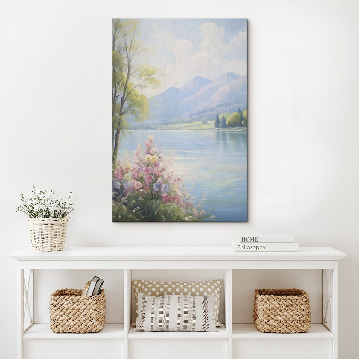 Landschapsschilderij met een meer — interieur 2
