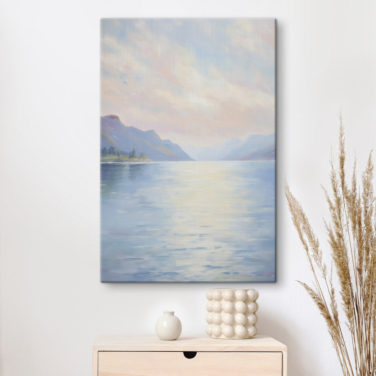 Schilderij met een afbeelding van een meer — interieur 1