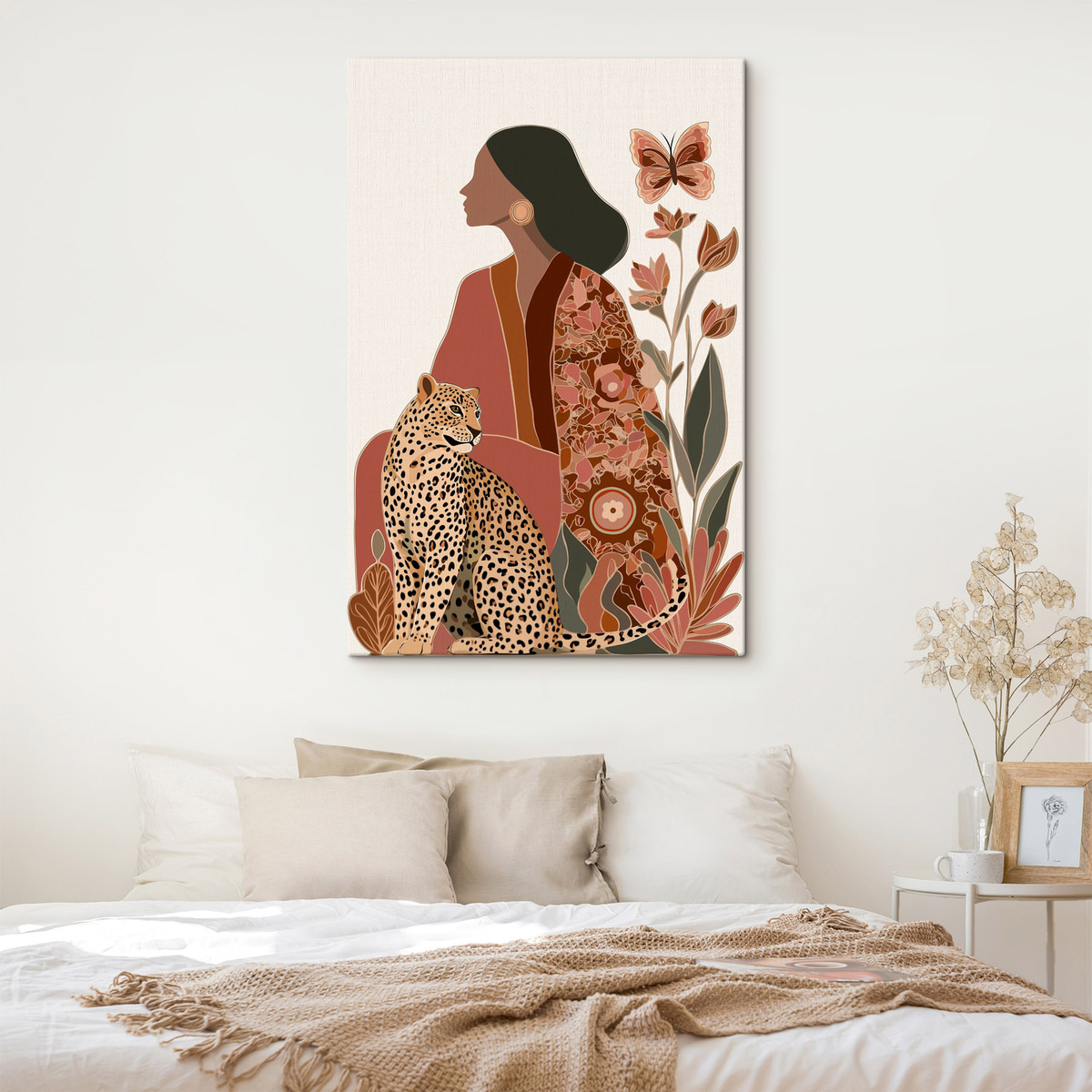 Vrouw met bladeren — interieur 1