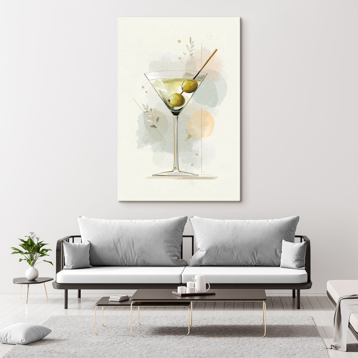 Martini-glas in een interieur