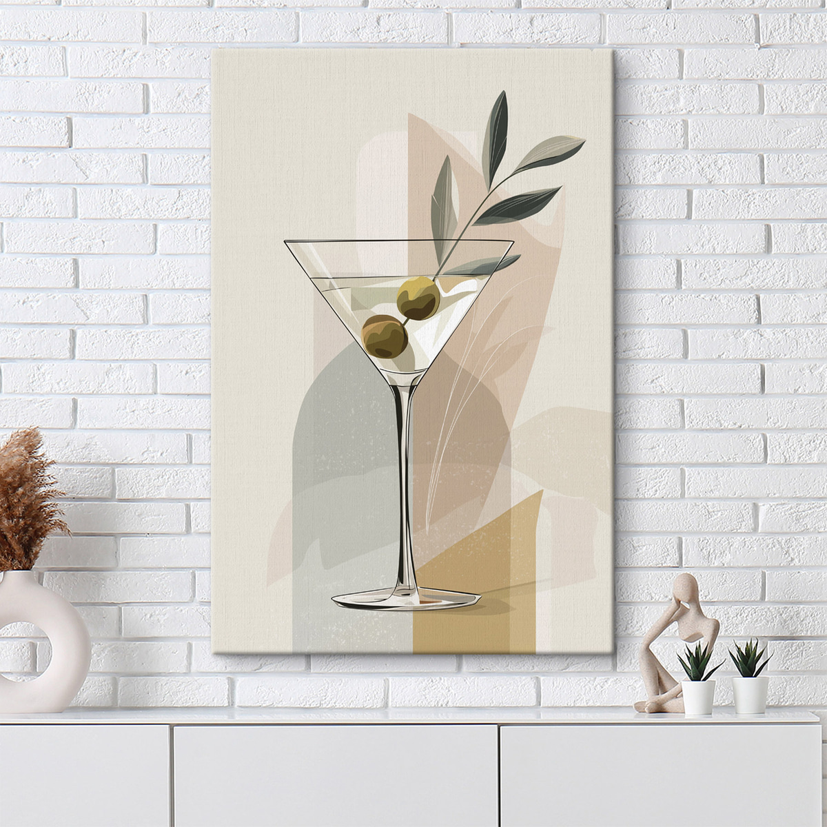 Minimalistische vaas met tak — interieur 2