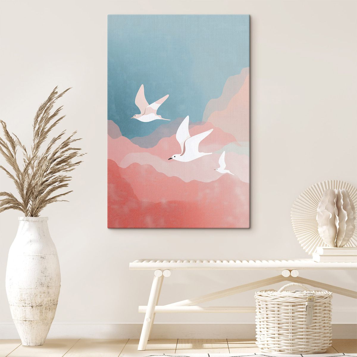Scène met vliegende vogels — interieur 1