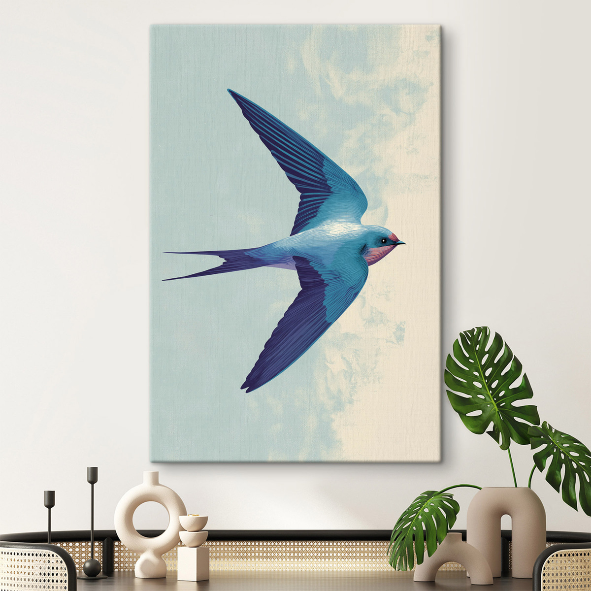 Een enkele vogel in de lucht — interieur 2