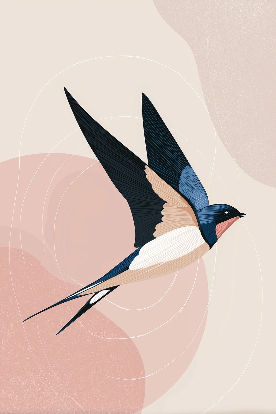 Vogels in vlucht — volledig ontwerp