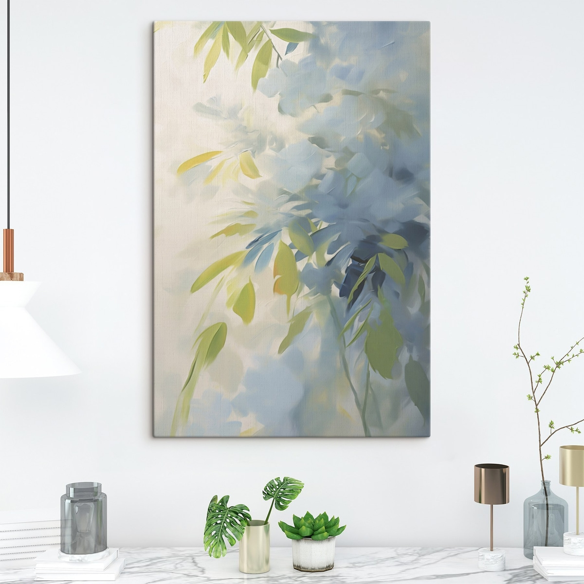 Abstracte weergave van planten in de stijl van de schilderkunst — interieur 1