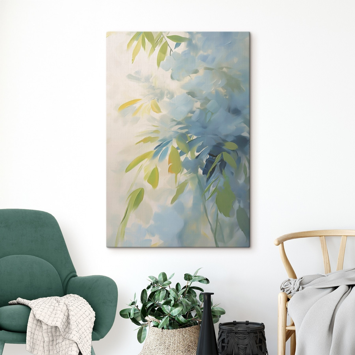 Abstracte weergave van planten in de stijl van de schilderkunst — interieur 2