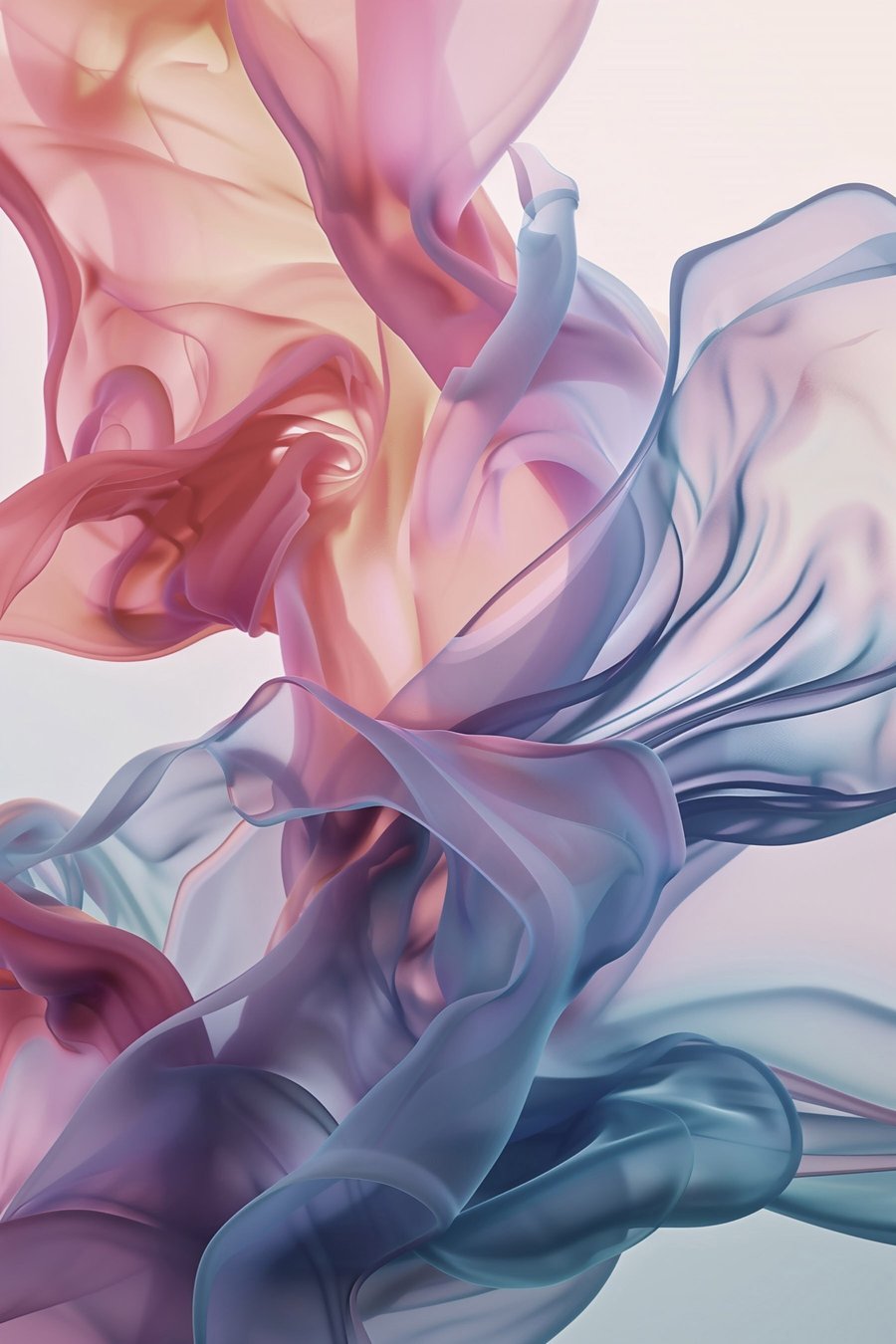 Stralende abstractie, kleurrijke golven, eigentijdse stijl — volledig ontwerp