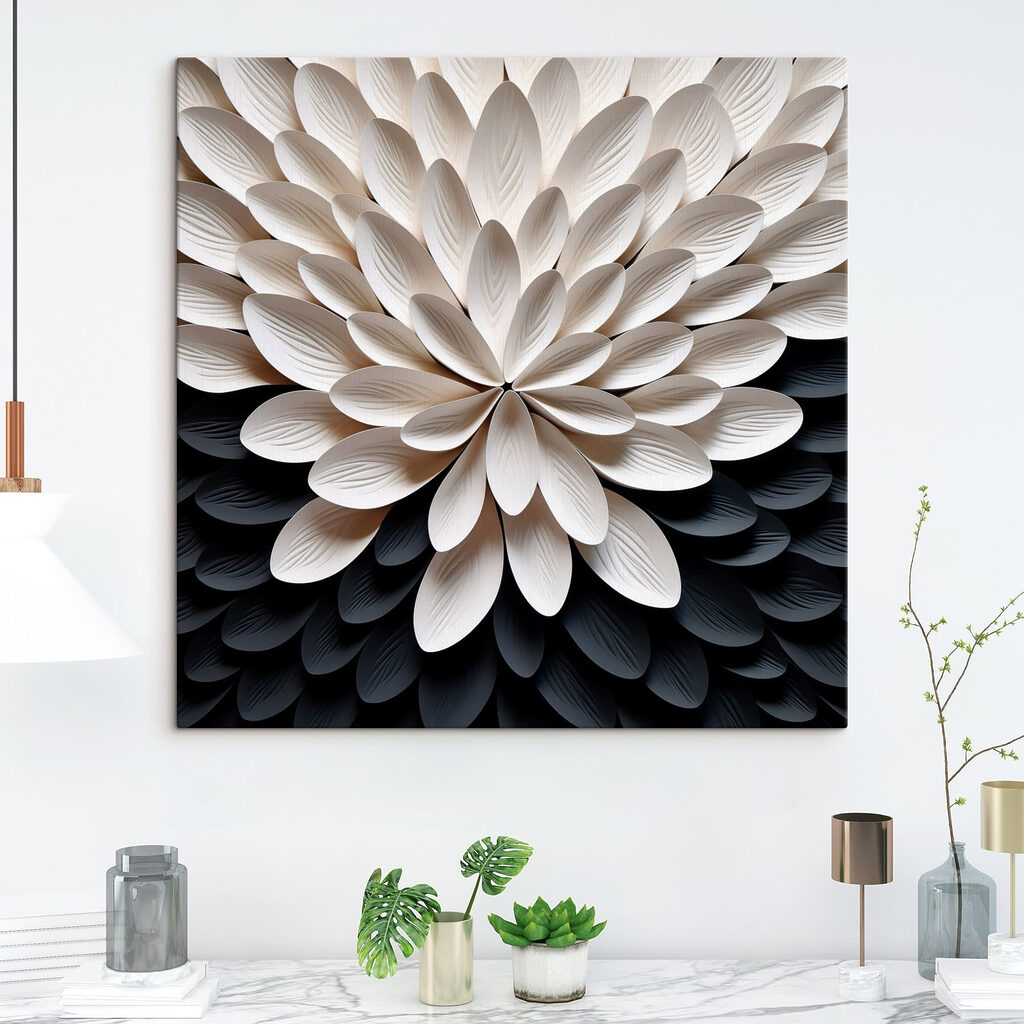 Elegant ontwerp in contrasterende kleuren in een interieur