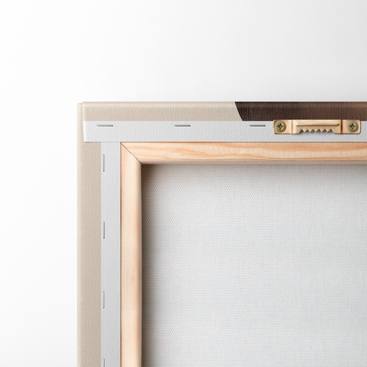 Abstracte compositie in warme bruin-beige tinten — achterkant