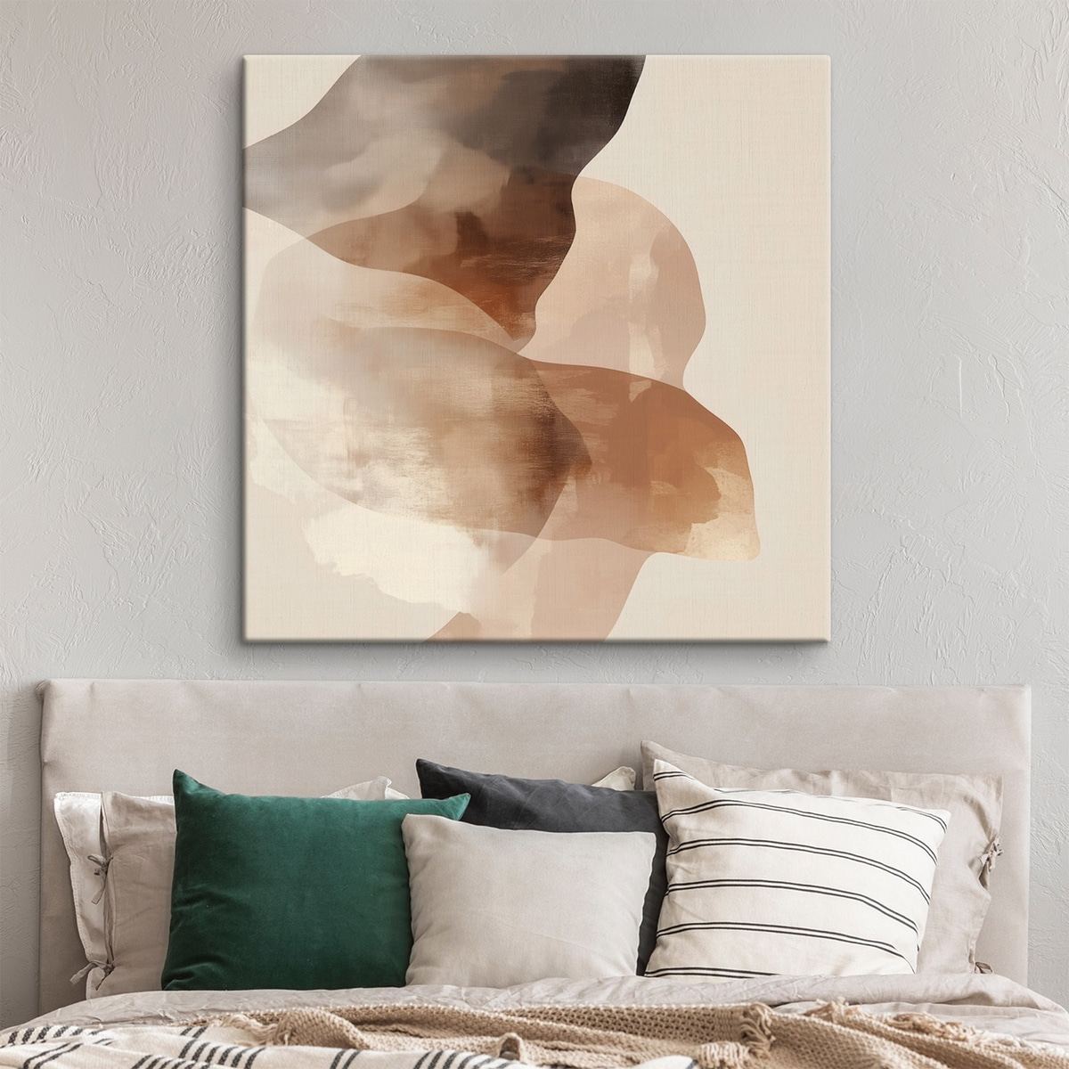 Abstracte compositie in warme bruin-beige tinten — interieur 2