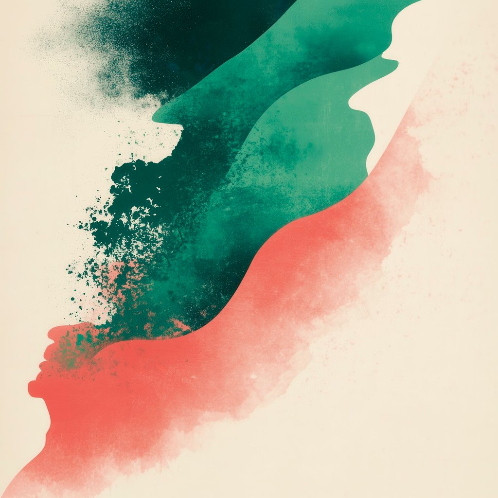 Abstracte compositie met vormen met een gladde textuur — volledig ontwerp