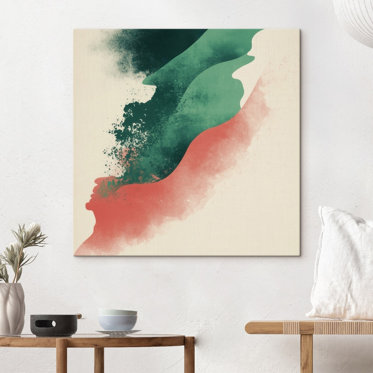 Abstracte compositie met vormen met een gladde textuur — interieur 3