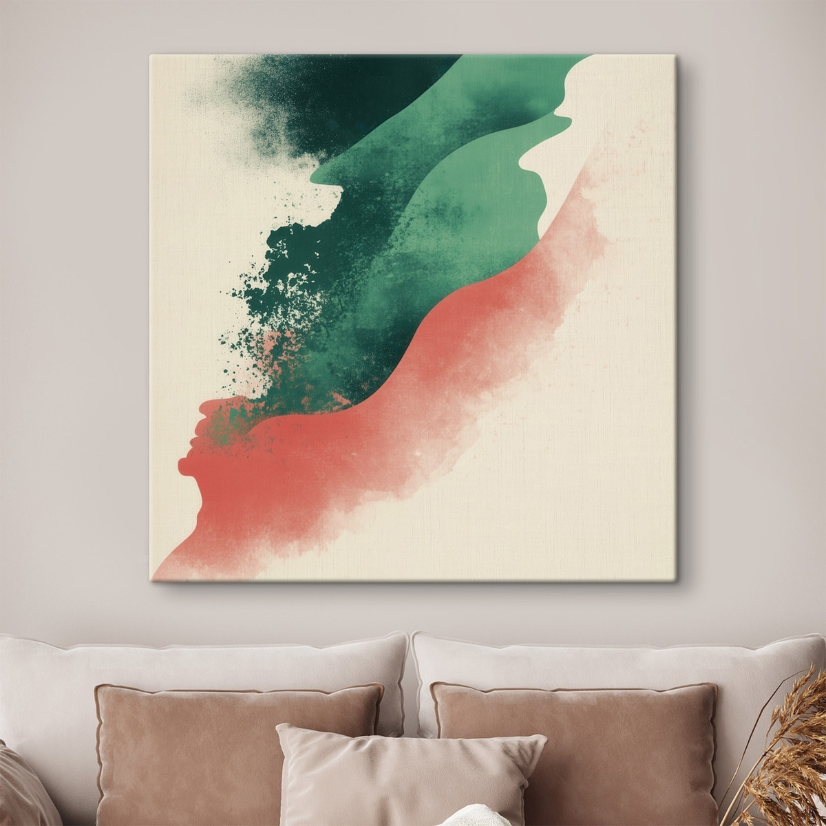 Abstracte compositie met vormen met een gladde textuur — interieur 1