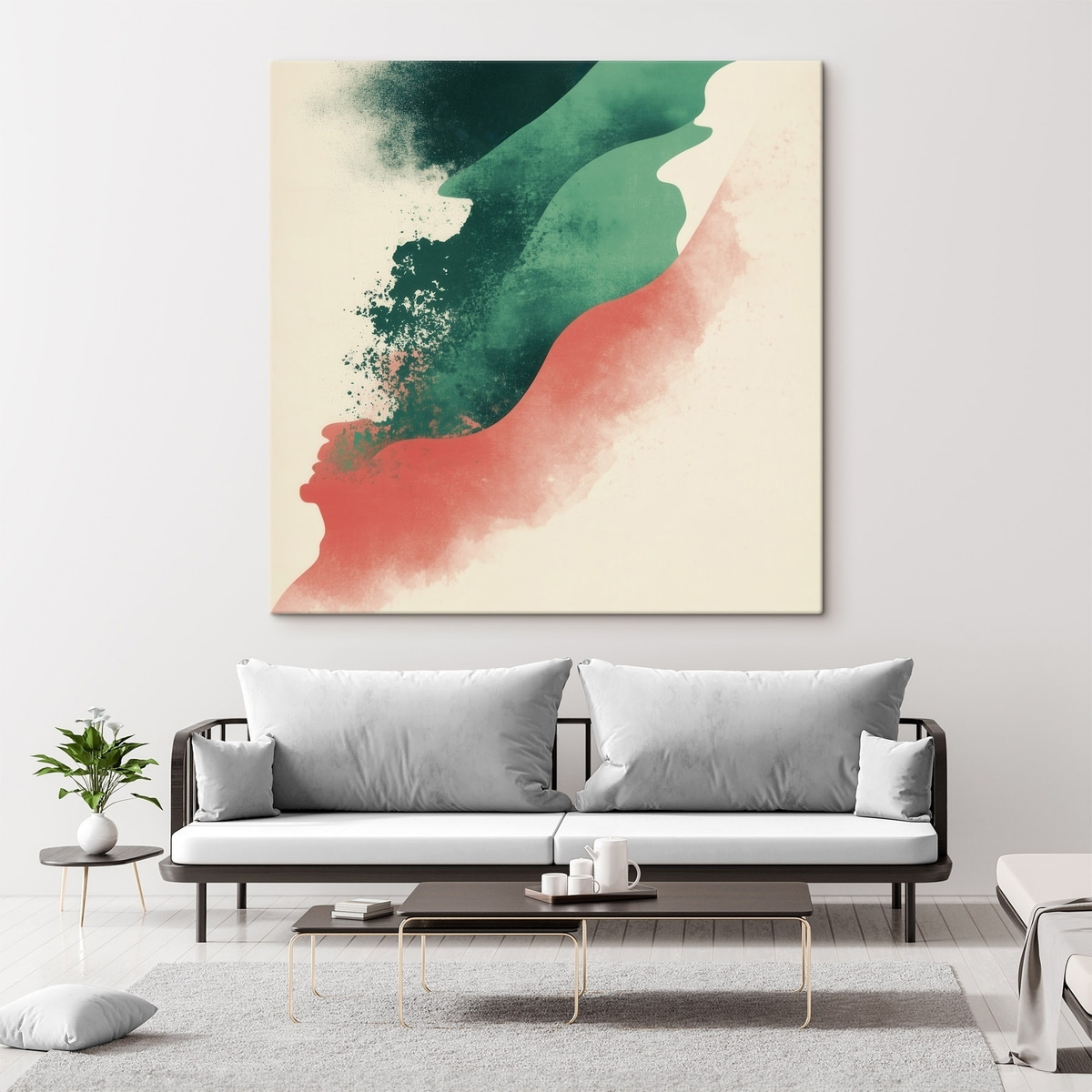 Abstracte compositie met vormen met een gladde textuur — interieur 2