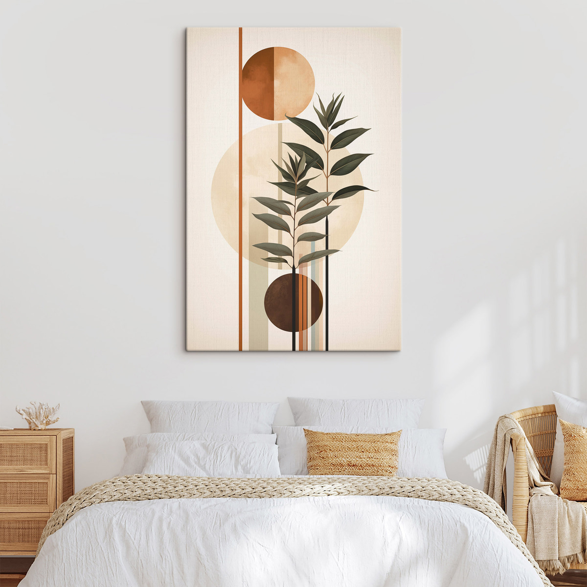 Abstracte planten met cirkels en lijnen — interieur 2
