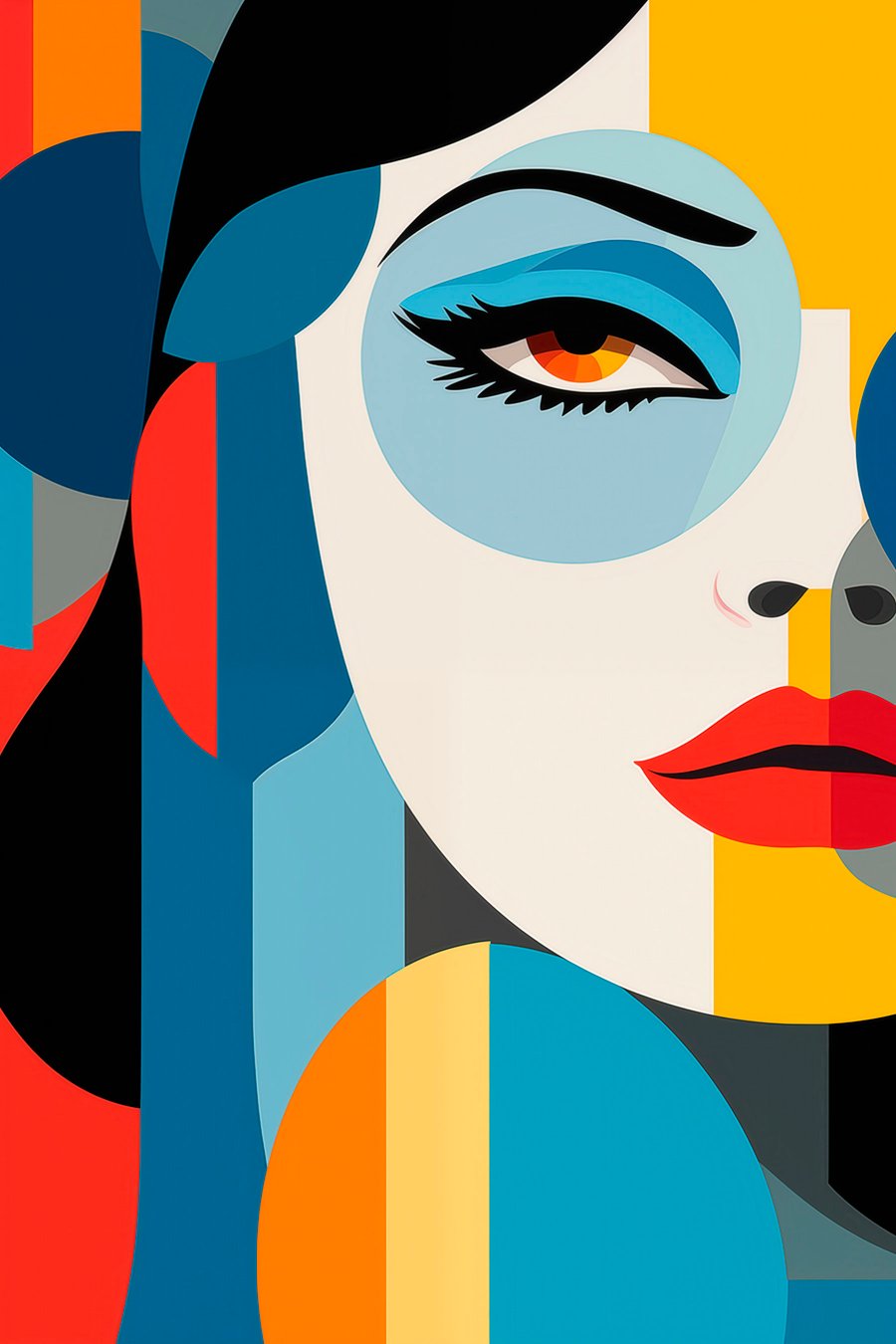 Abstract portret — volledig ontwerp
