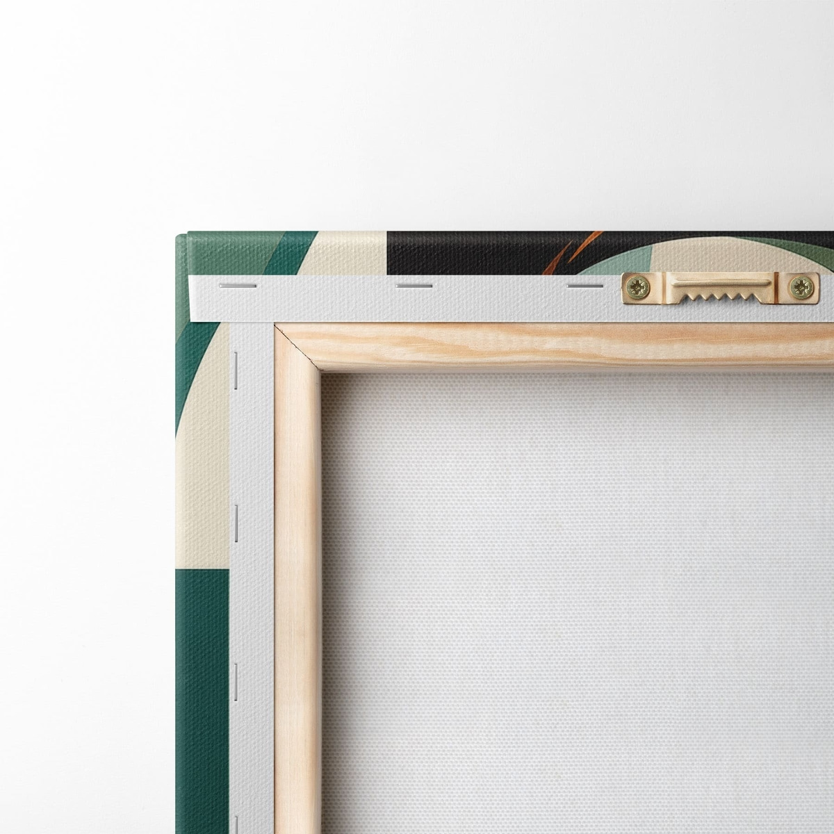 Vrouwenportret in geometrische stijl — achterkant