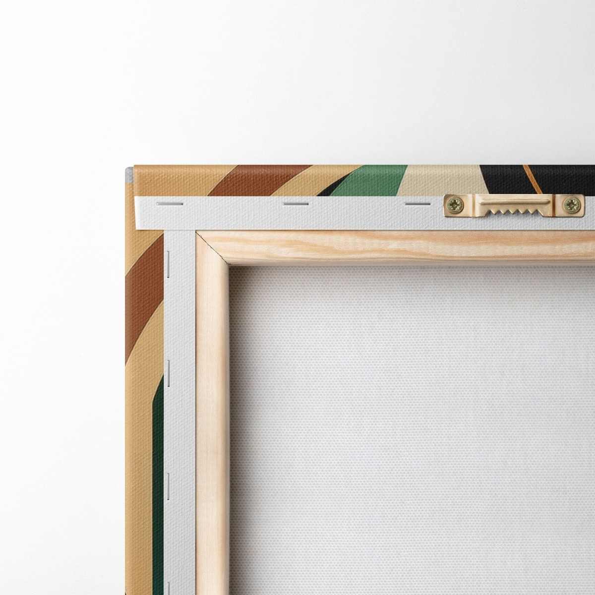 Vrouwenportret in geometrische stijl — achterkant