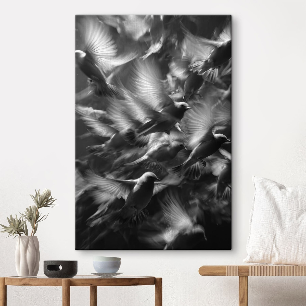 Vogels met bewegingsonscherpte — interieur 2