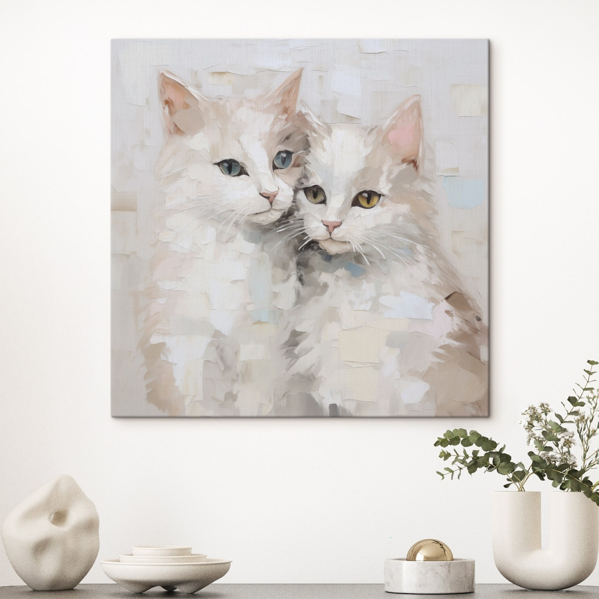 Katten imitatie schilderij — interieur 2
