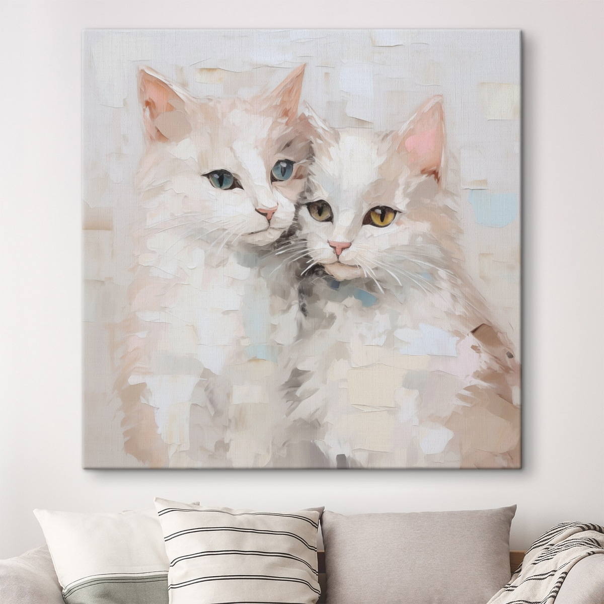 Katten imitatie schilderij — interieur 1